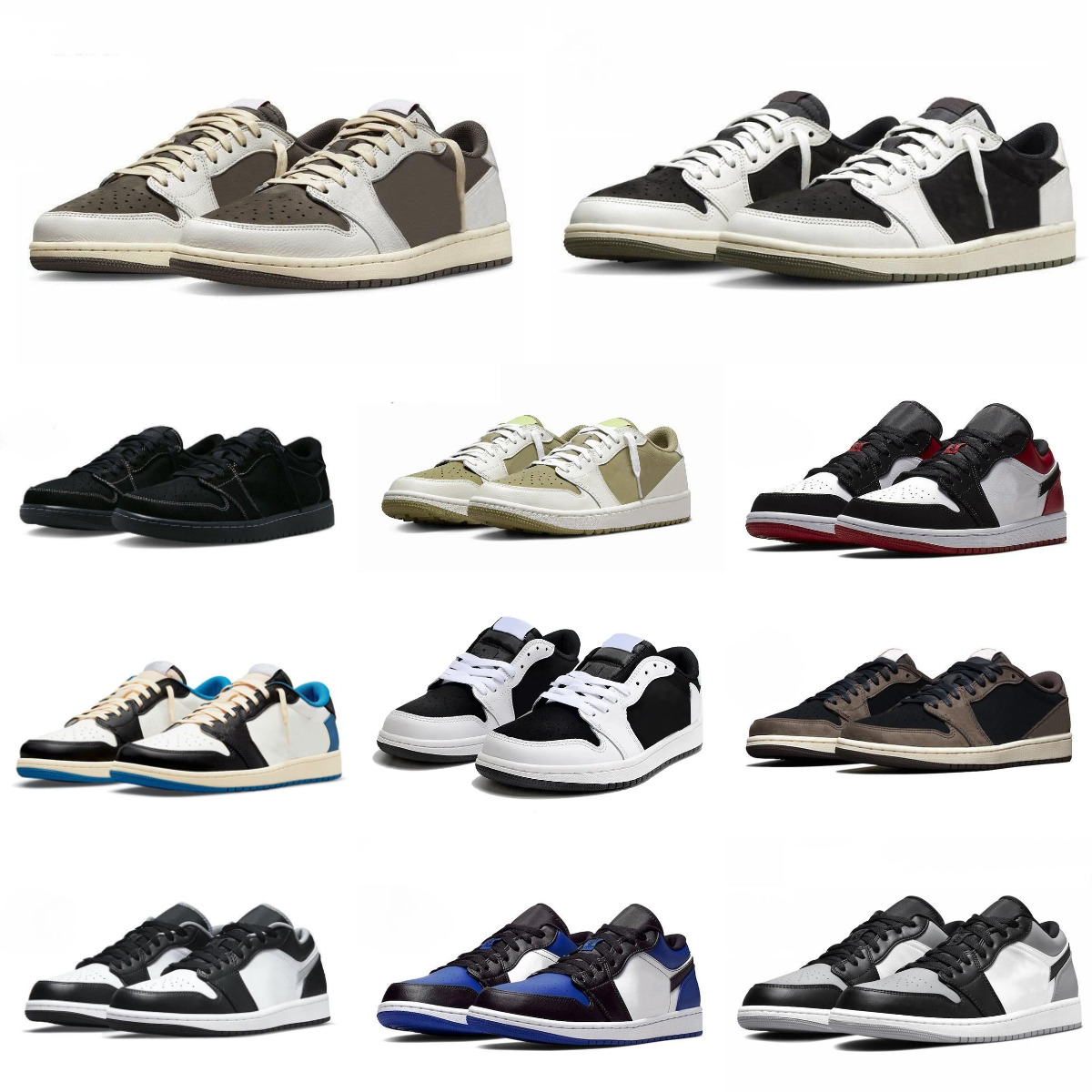 Mans J1 1 Low Sports Basketball Shoes Trainer 1S Obsidian Reverse Mocha UNC TS Jack Dark Canary RetroeS Shoes Women Medium Olive Neutral White Black Phantoms Sneakers