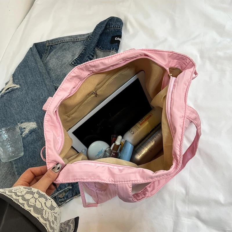 2025 Trendy Womens Shoulder Bag Casual Nylon Tote Bag Purse Lightweight Fashionable Aesthetic Handbag for Teens Girls Lady Bag 251011