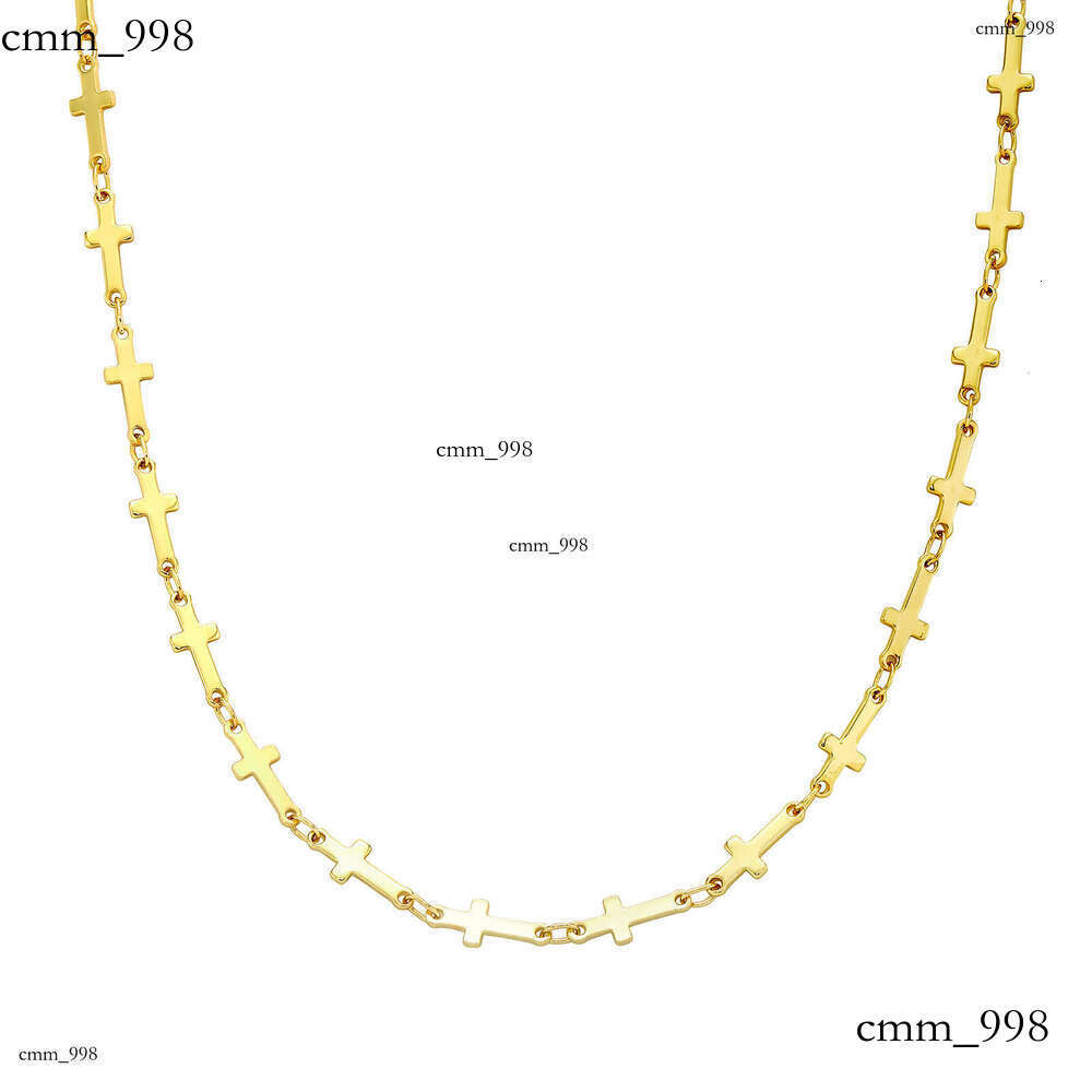 INS Style Fashion Women Alloy Material Bone Cross Necklace Choker Layered Personality Hip Hop Chain