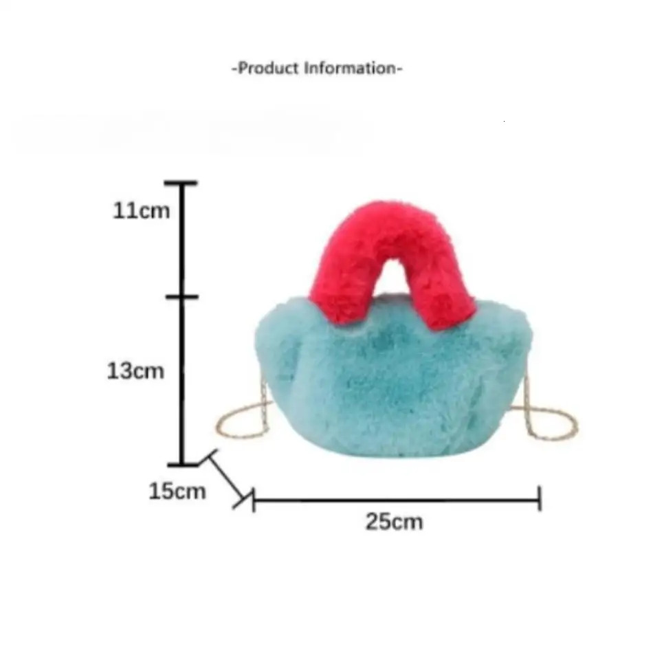 1 Pcs Womens Bag Autumn And Winter Fashionable Hairy Chain Handbag Shoulder Cross Bag Ladies Versatile Handbag 251104