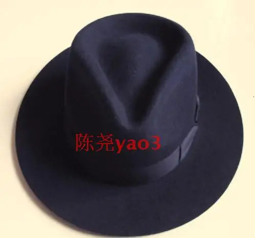 Wool Fedora Hat Unisex Felt Fedoras Hats Adult Fashion Trilby Hats Headwear Wool Fedora Trilby Hats Mans Cap B8130 251009 - view 5