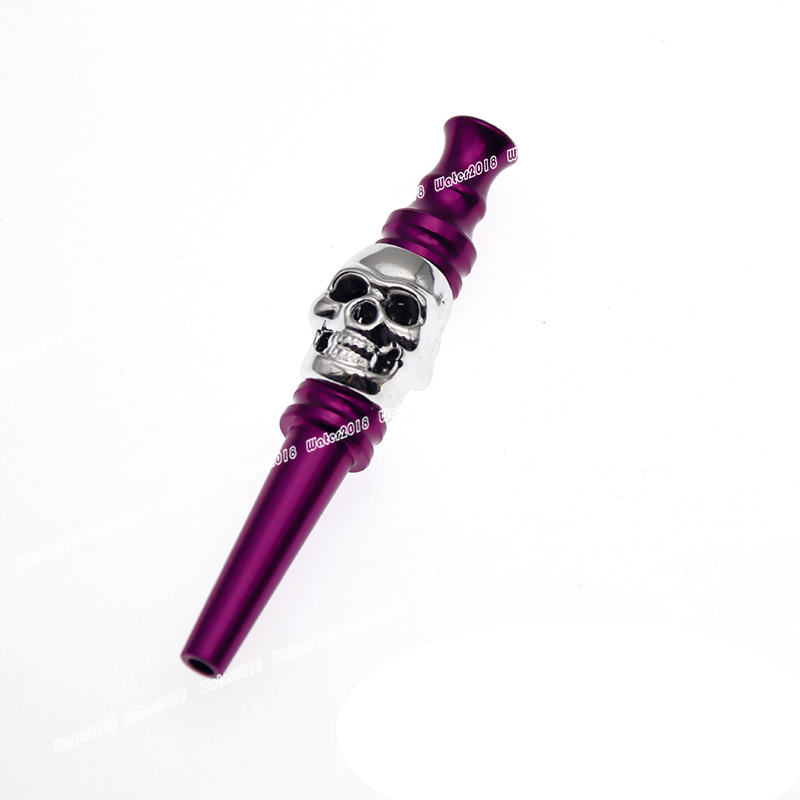 88MM Color Skull Pipe Outdoor Portable Metal Cigarette Holder Smoking Accessories Creative Gift