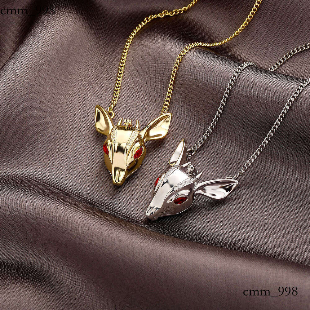 Hip Hop Animal Head Pendant Versatile Personality Moissanite chain Internet Celebrity Jewelry Sweater Chain Men's Necklace Women's