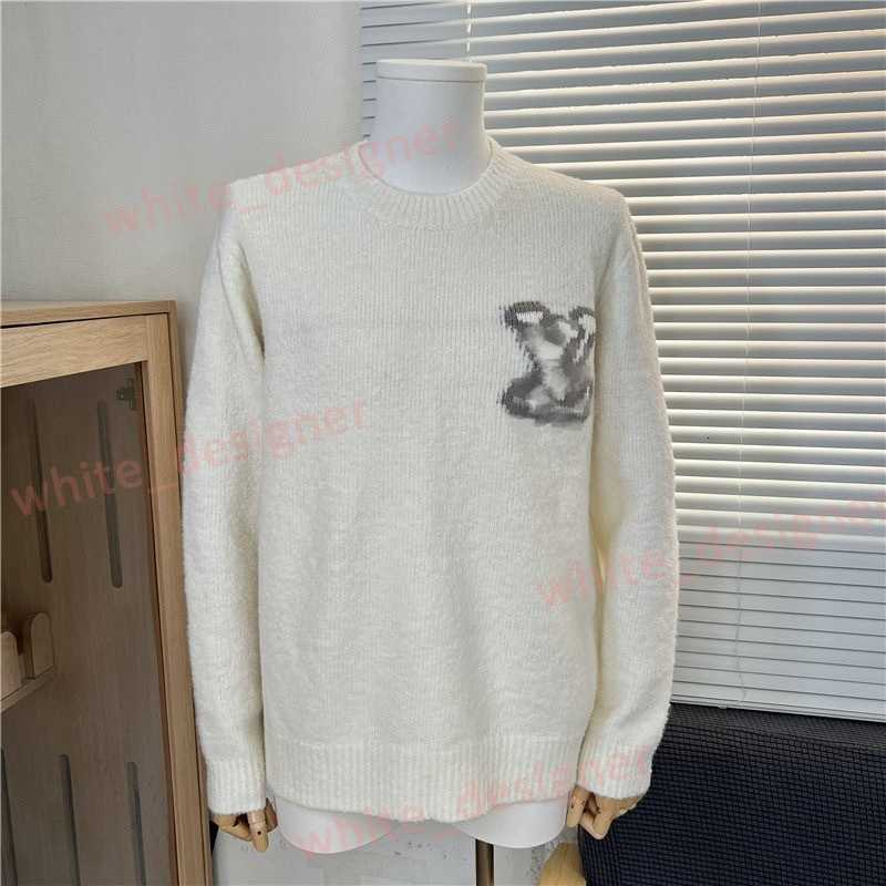 Designer Men's Sweaters Correct Version Sweater Round Neck Autumn Winter Unisex New Jacquard Pullover Lazy Style Sweater