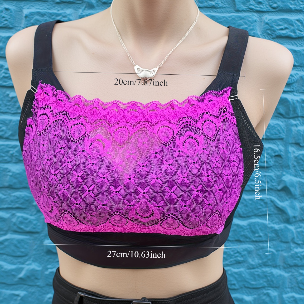 3pc New Lace Privacy Invisible Bra Modesty Panel Clip On Lace Cleavage Cover Up Women Camisole Elastic Band