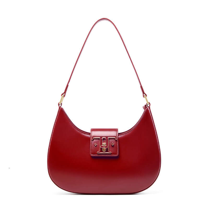 Luxury bag Genuine Leather Niche Designer High End Underarm Moon New French Style Versatile Shoulder Women s Bag