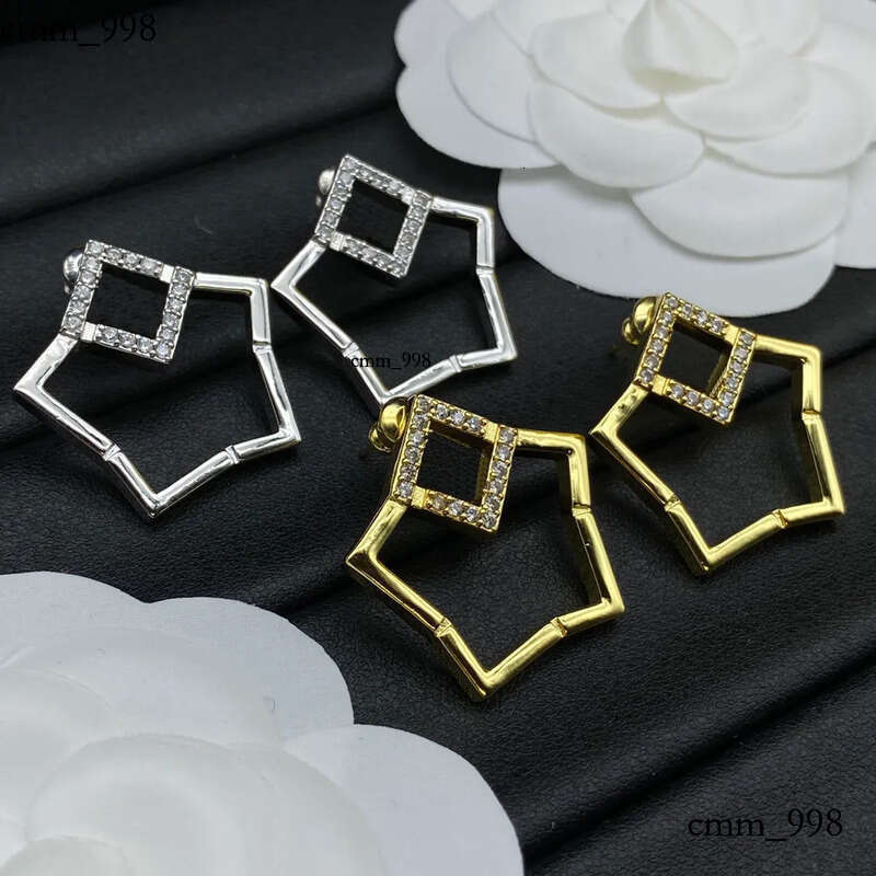 Designers Dia Stud Earrings Exquisite Ladies Letter Studs Earring Womens 14K Gold Sliver Earing Fashion Social Party Jewelry BSD2407042
