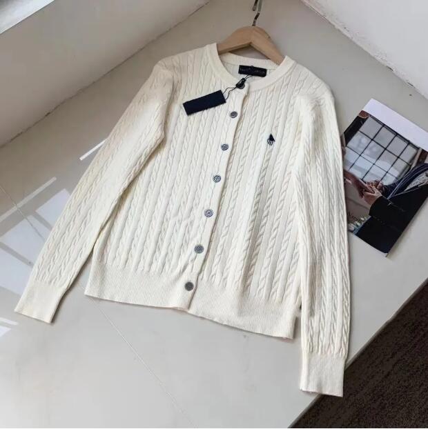 Womens Cardigan Sweaters Casual Designer polo Sweater Winter Warm Knits Shirts Long Sleeves Woman Classic Embroidery pomy Sweatshirt Tops Jacket