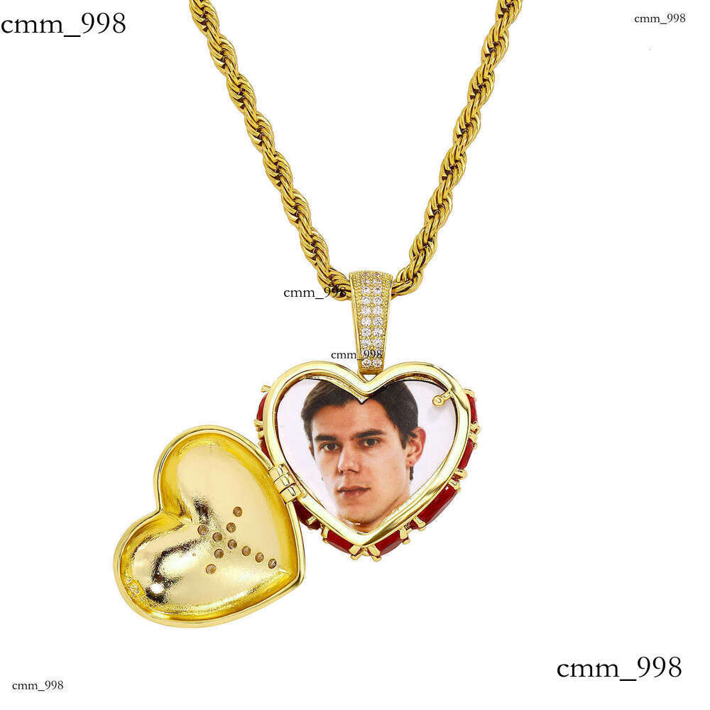 Heart-shaped Multi-layer Box Necklace DIY Flip Cover Love Heart Photo Personalized Cross Pendant
