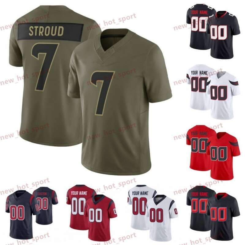 CJ Stroud Salute to Service Football Jersey Derek Stingley Nico Collins Will Anderson Jr Kamari Lassiter Andre Johnson Trenton Brown Laken Tomlinson Ronald Niemann