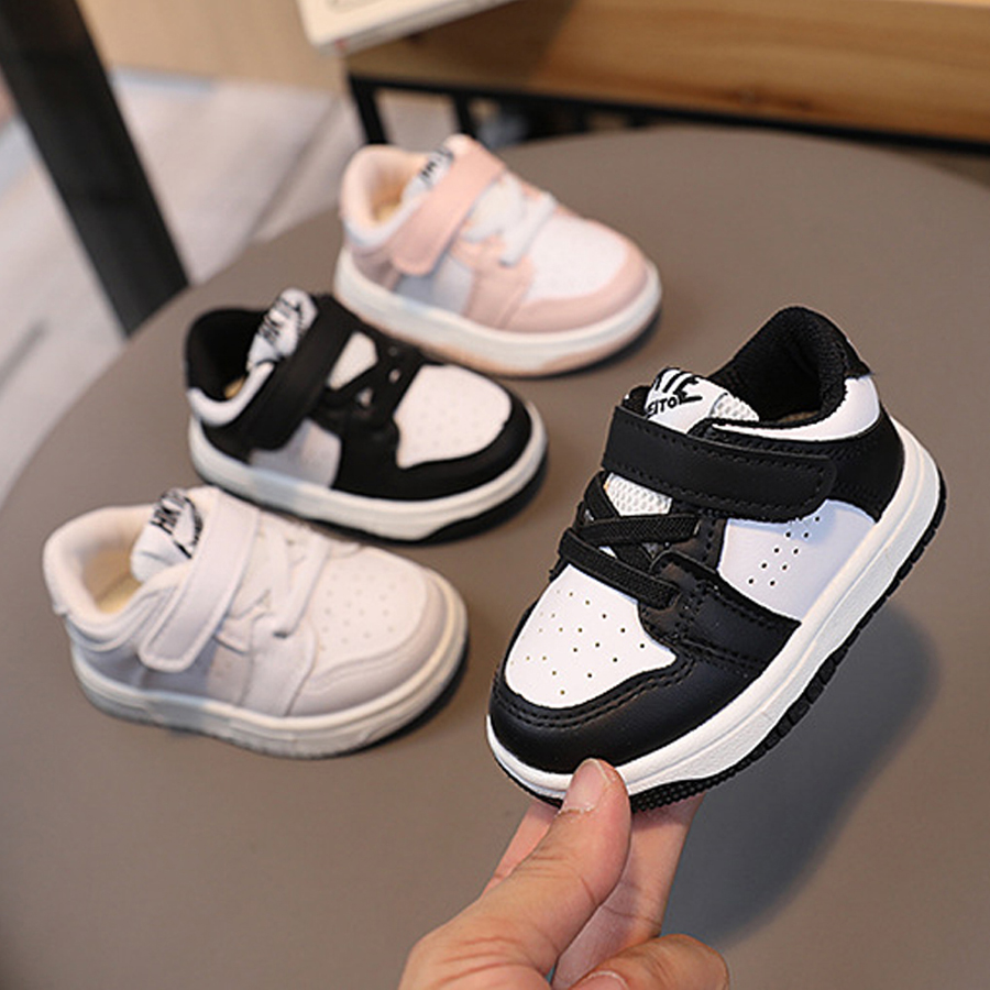 Toddler s Infants Fashion Design Walking Shoes Sneakers White Pink Black Casual Shoes snest Newborn Children Outdoor Board Shoes Sizes US1CUS9C K01037