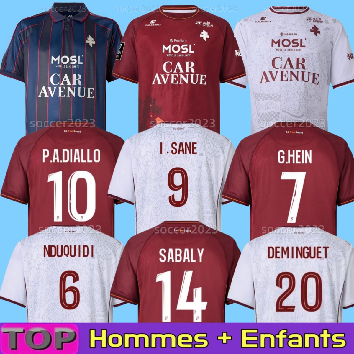 2025 2026 FC METZ Soccer Jerseys Vintage UDOL 25 26 NDUQUIDI G.HEIN I.TRAORE I.SANE P.A.DIALLO SABALY I. GUEYE maillot de foot ASORO DEMINGUET football shirts men uniforms