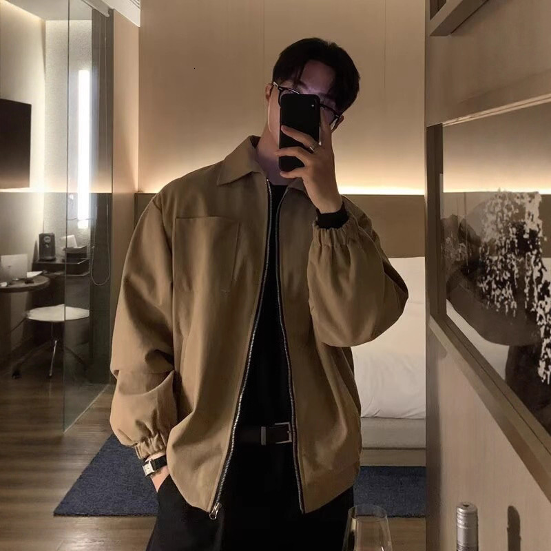 American Retro Light Mature Style Turn-down Collar Workwear Jacket For Men Designer Jacket Spring And Autumn New Design Loose Jacket Men Versatile Pilot Jacket