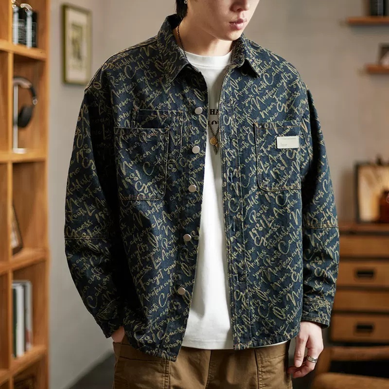 Spring And Autumn Cool Jacket For Men Ins Jacket Men High Street Trendy Designer Jacket Brand Hong Kong Style Japanese Style Style Korean Version Trendy Loose Jacket