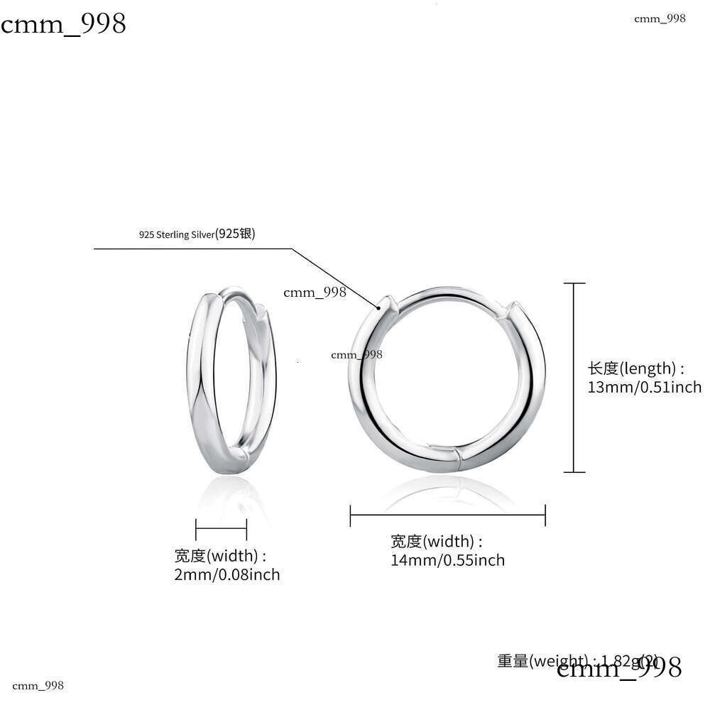 Sterling Sier for Women, Round Hoop Ear Clips, Trendy Stylish Stud Earrings, Sleep-Friendly, Small and Delicate Earrings