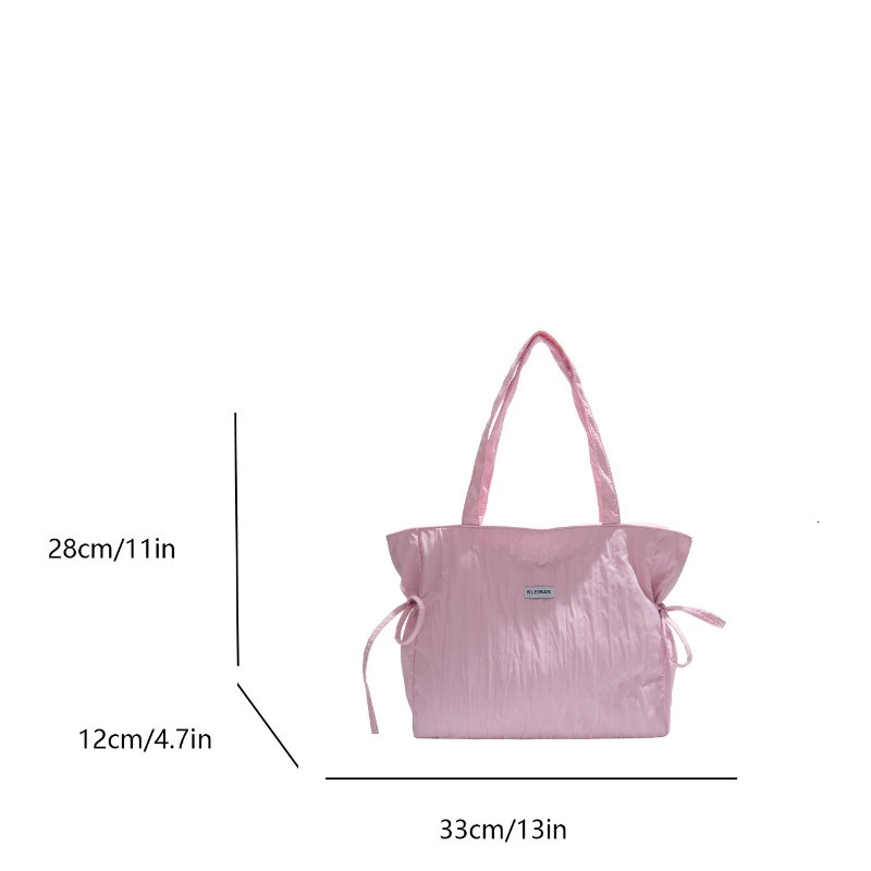2025 Trendy Womens Shoulder Bag Casual Nylon Tote Bag Purse Lightweight Fashionable Aesthetic Handbag for Teens Girls Lady Bag 251011