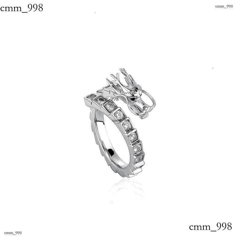 National Trend Three-Dimensional Dragon Chinese Style Hip-Hop Open Ring for Men and Women Daily Personality Trendy Match