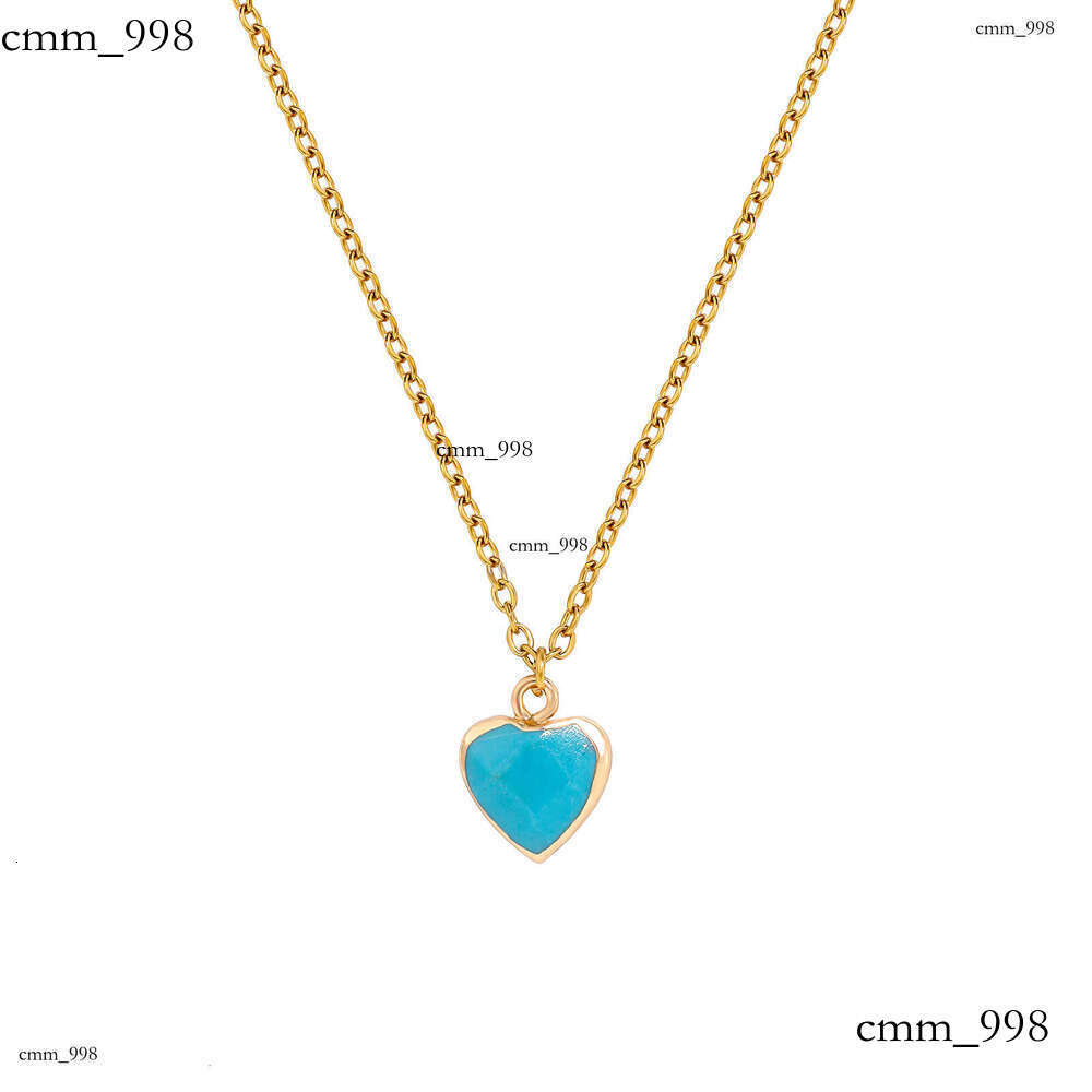 Agate Heart Natural Plated Pendant Crystal Raw Stone Necklace