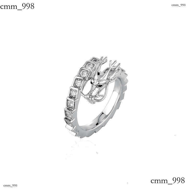 National Trend Three-Dimensional Dragon Chinese Style Hip-Hop Open Ring for Men and Women Daily Personality Trendy Match