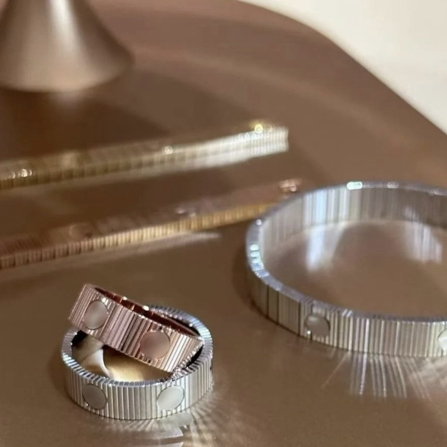 ADITA UNLIMITED RING 6.5mm Couple rings woman designer ring for man Gold plated 18 K TOP quality US 5-11 size exquisite gift 024B