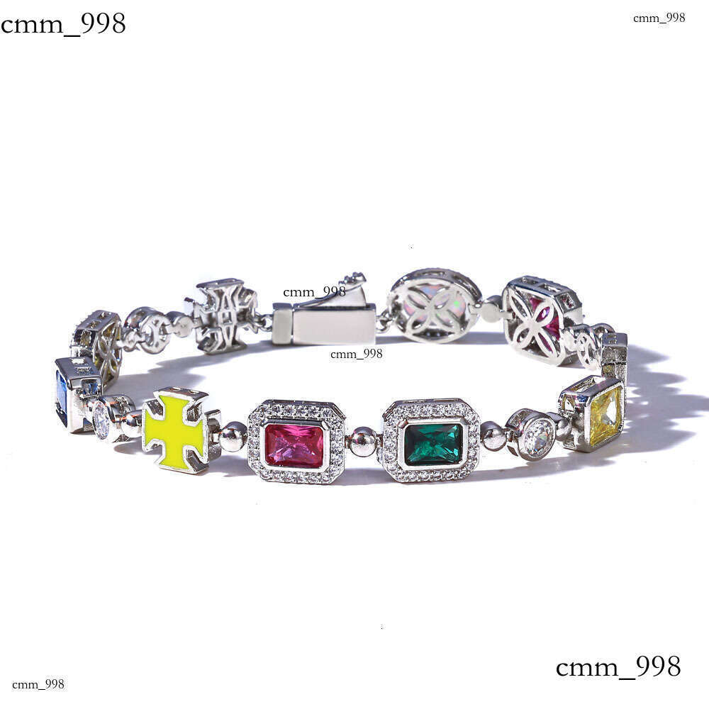Hip Hop Colorful Jewelry for Women Accessories High-end Zircon Men's Bracelet