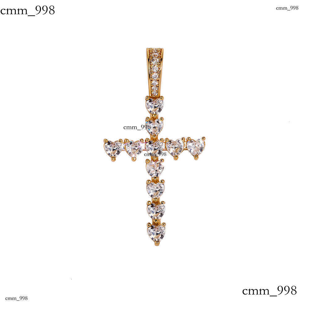 Heart Cross Pendant Simple Fashion Necklace for Men and Women Live Versatile Clavicle Chain
