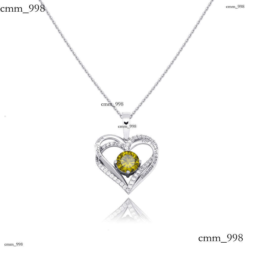Valentine's Day Sier Heart Pendant Personality Hip-Hop Braided Chain Necklace Jewelry