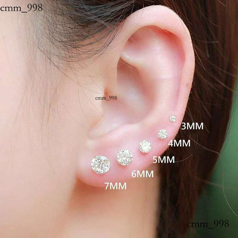 Pass Tester Iced Out Hip Vvs Moissanite Dia Screw Back Stud Earrings with GRA Certificate