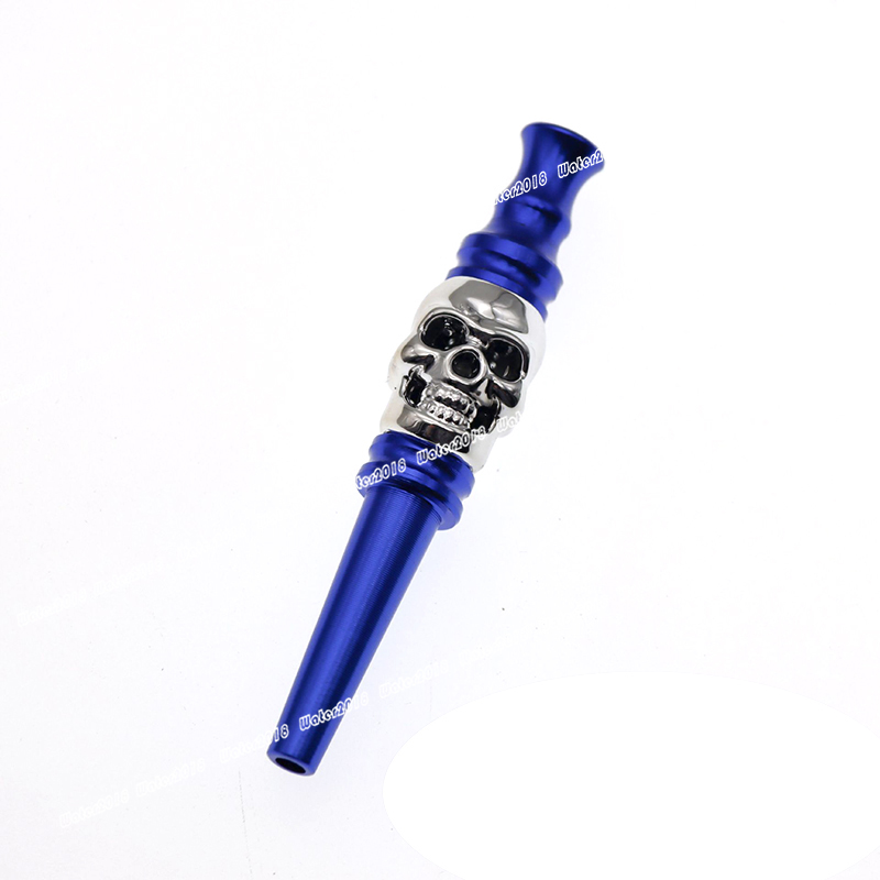88MM Color Skull Pipe Outdoor Portable Metal Cigarette Holder Smoking Accessories Creative Gift