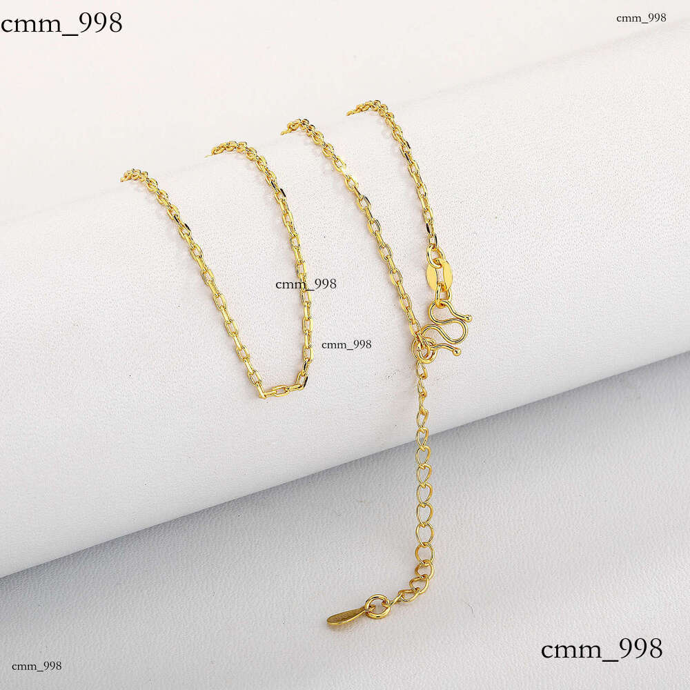 Gold-Plated Necklace Jewelry for Women, Long-Lasting Color, High-End Niche Clavicle Chain, Sterling Silver Imitation Chain