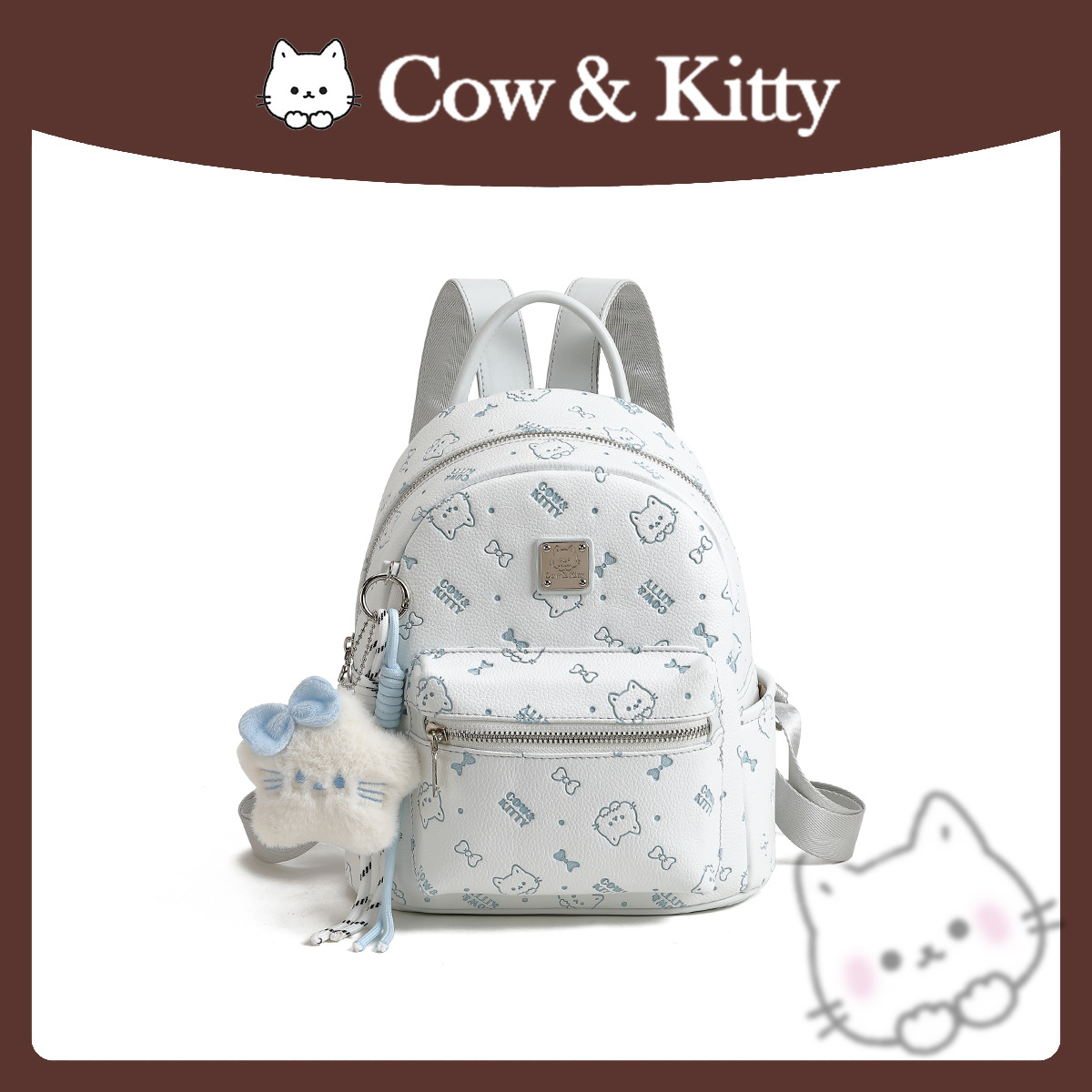 Cow & Kitty designer bag hot free shipping 2025 new light luxury backpack with large capacity fashion and simple commuting backpack for woman