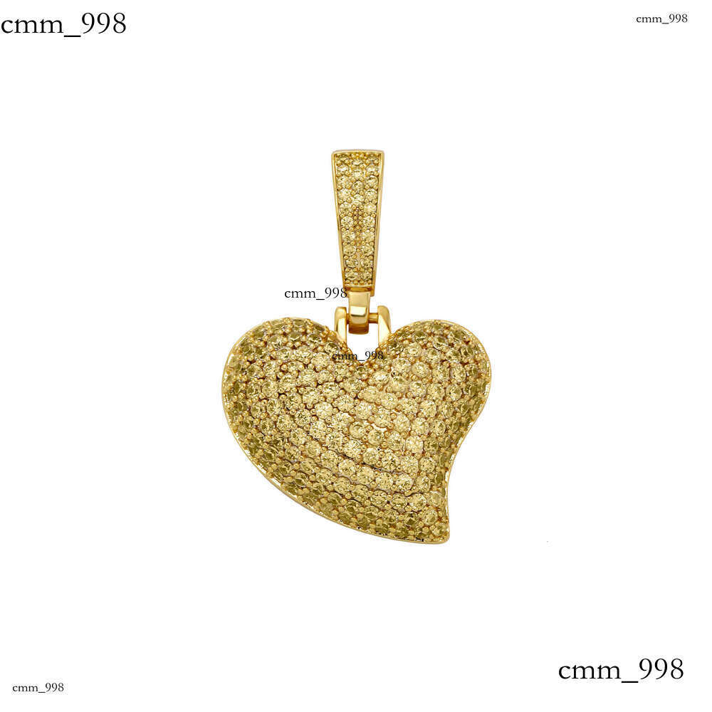High-End Full Dia Heart Sterling Silver Moissanite chain Pendant Earrings Hip-Hop Street Style Unisex Jewelry