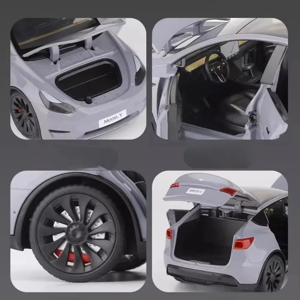 124 Scale Model Y Diecast Alloy Toys Models Car Simulation With Sound And Light Pull Back Function Collection Boys Toy Gifts 251011