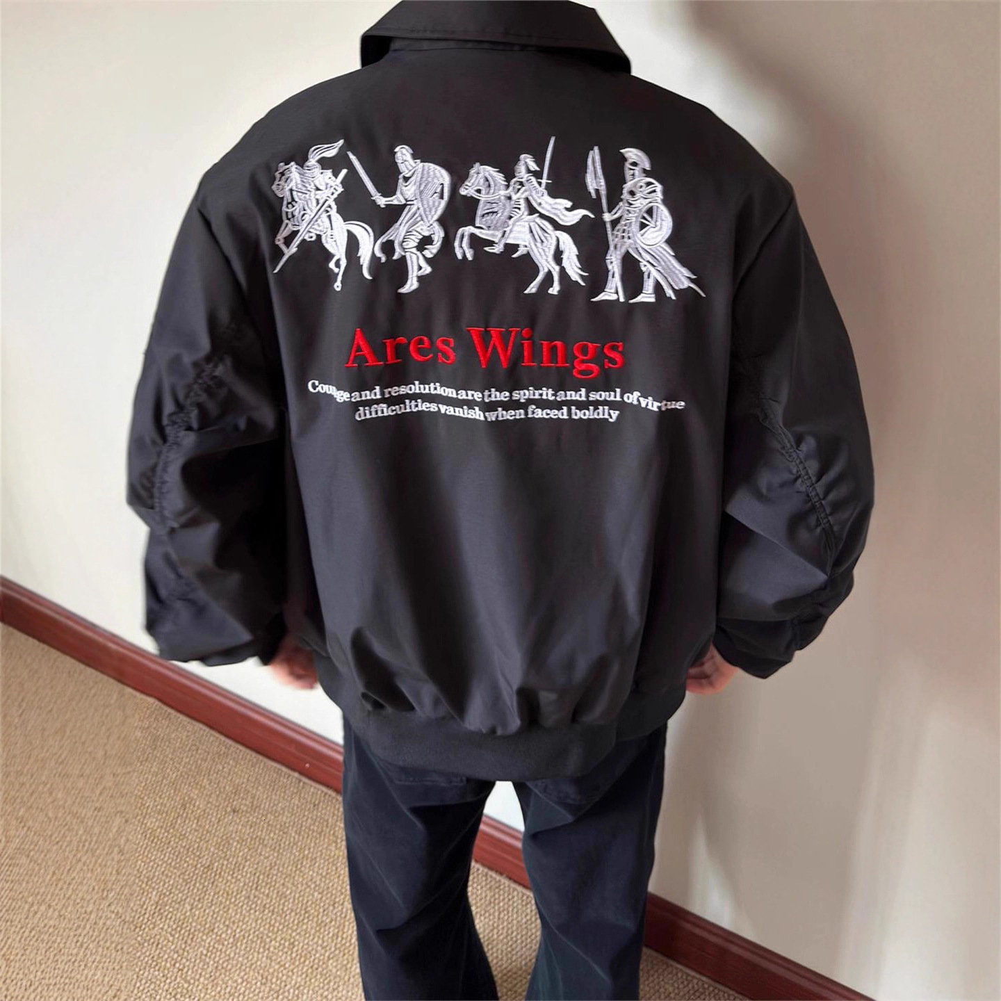 Spring And Autumn American Retro Embroidered Bomber Jacket Jacket Men For Men Designer Jacket And Women Loose Trendy Brand Versatile Couple Baseball J