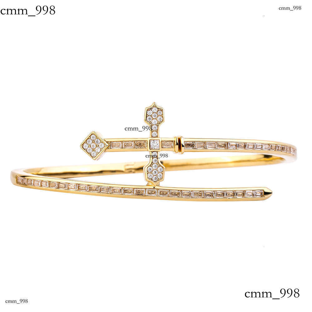 Sword of Justice Bracelet Live Mix and Match Style Textured Metal Cross Simple Color-Retaining Jewelry Accessories