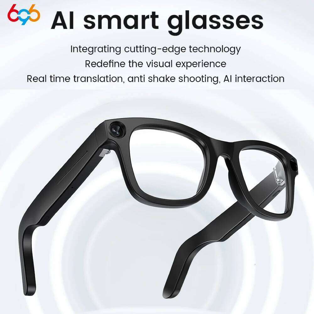Fashion Glasses Real-Time Translation 800W Camera 1080P Video Recording Anti-Shake Smart Image Recognition Sunglasses