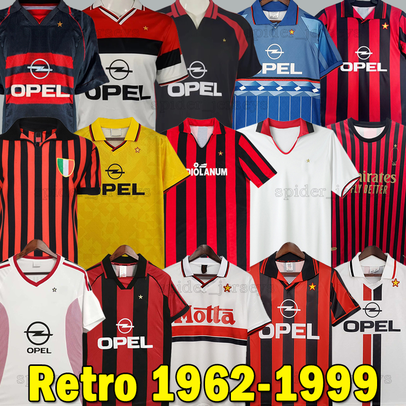 1962 Retro shirts Gullit SOCCER JERSEYS 120th anniversary KAKA INZAGHI 1988 1990 93 AC Maldini Van Basten 1996 98 99 MILANJersey football KLAASSEN MALDINI kids kits