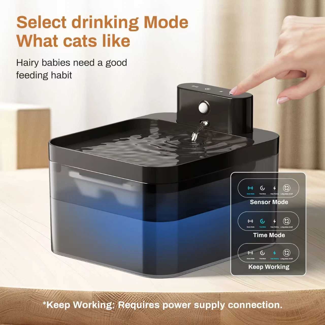 22L Wireless Charging Automatic Water Fountain Intelligent Pet Water Dispenser With Filter Drinking Fountain For Cats Dogs C251013