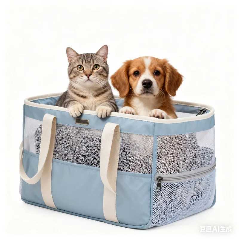 Pet Breathable Mesh Tote Bag Dog and Cat Lightweight and Comfortable Pet Shoulder Bag Pet Carrier Max for 10 Pounds Cat Backpack C251013