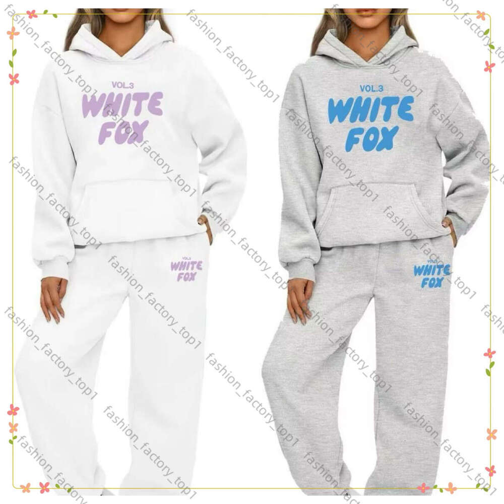 Whitefoxsweatshirt 2025 AAA Designer Hoodie Era 8 New Whitely Foxly Tracksuit Sets Women Spring Autumn Winter Fashion Sport Long Sleeved Loose Pure Cotton Tops 862