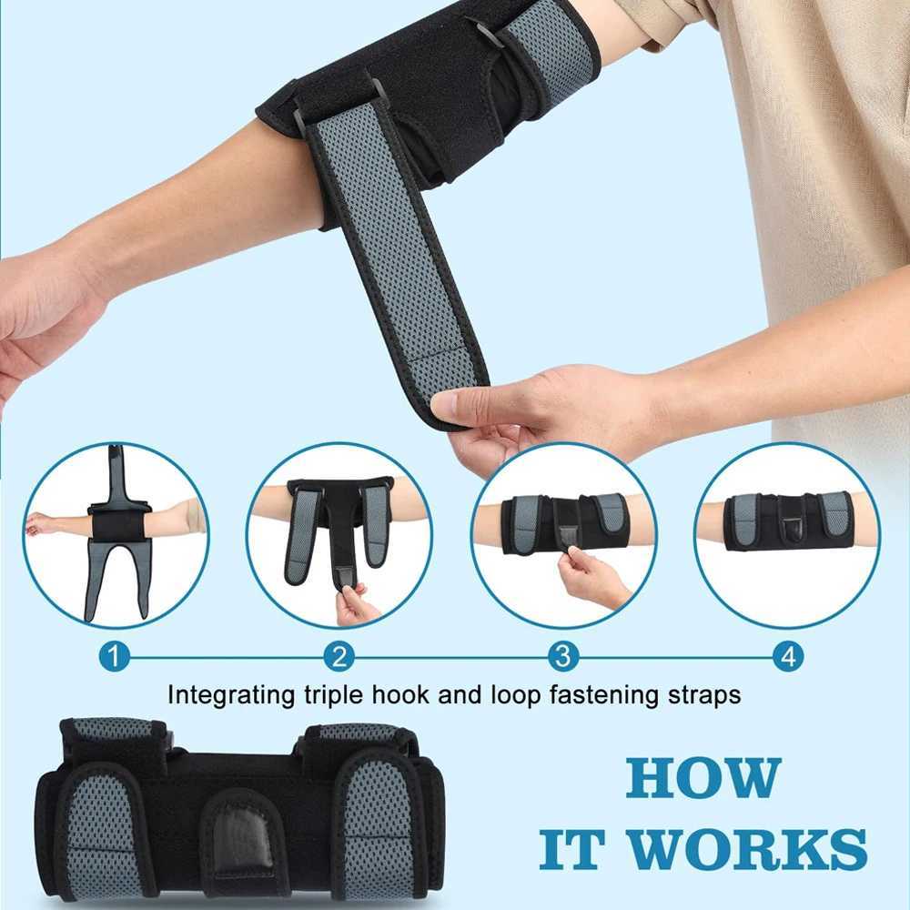 1pc Elbow Brace Adjustable Elbow Compression Sleeve with Removable SplintsUlnar Nerve Entrapment BraceTendonitis Elbow Splint C251013
