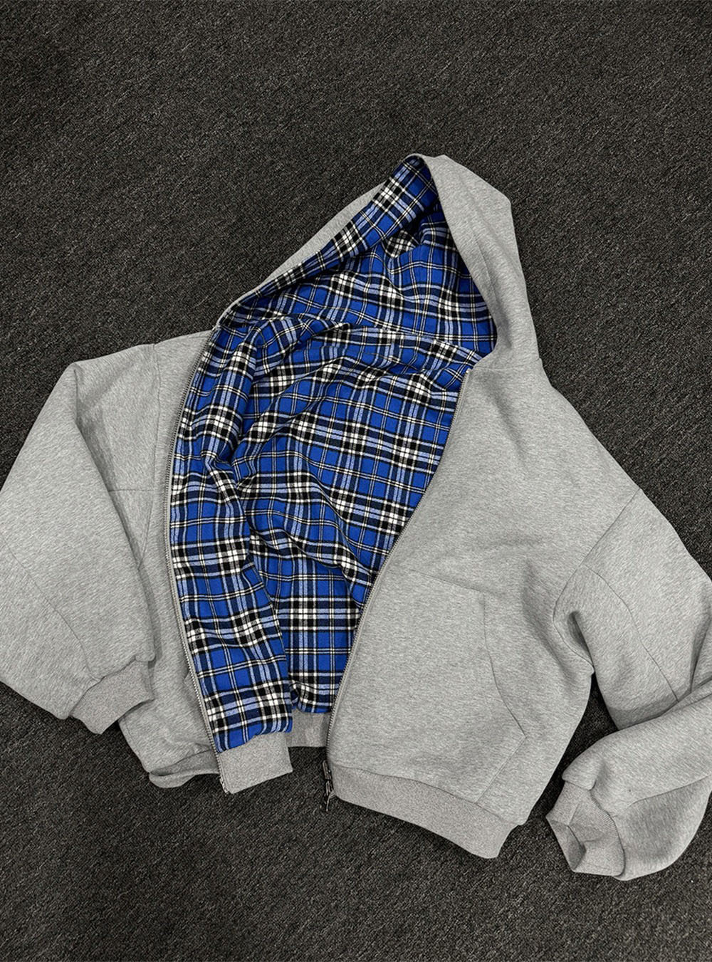 Women's Hoodies Korean Dark Simple Wear On Both A Cardigan Sides Zip Up Sweatshirts Necessary Breathable Solid Long-Sleeves Aesthetic Clothes