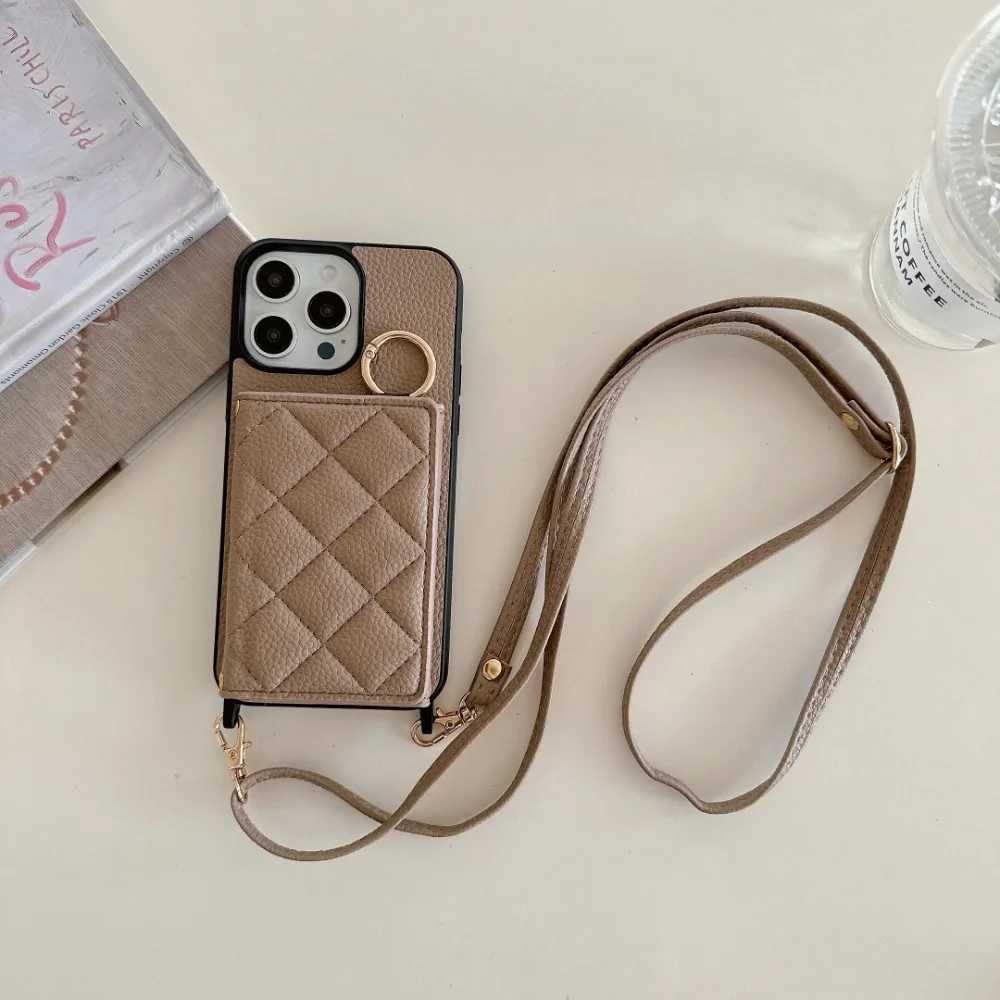 Crossbody Wallet with Card Holder Phone Case for IPhone 15 14 Plus 13 12 11 Pro Max PU Leather Hard Shell Protective Cover J251202