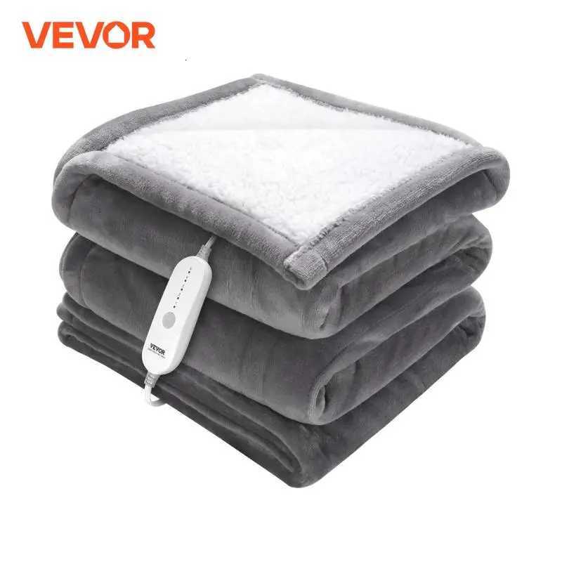 VEVOR Heated Blanket Electric Throw 4 Sizes Soft Flannel Sherpa Heating Blanket with 3 Hours Timer Autooff 5 Heating Lls H251013
