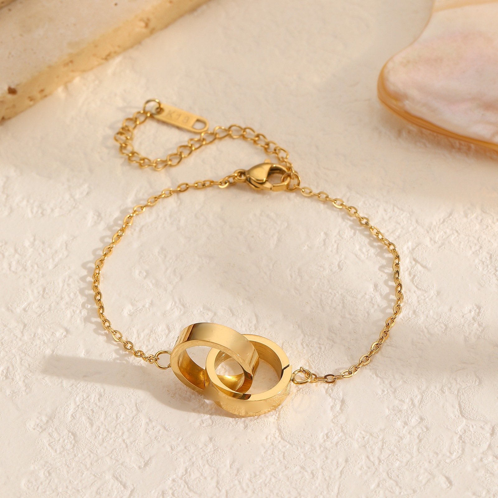 women love bracelet designer screw chain 18k gold plated diamond charms stainless steel chains for lover no box