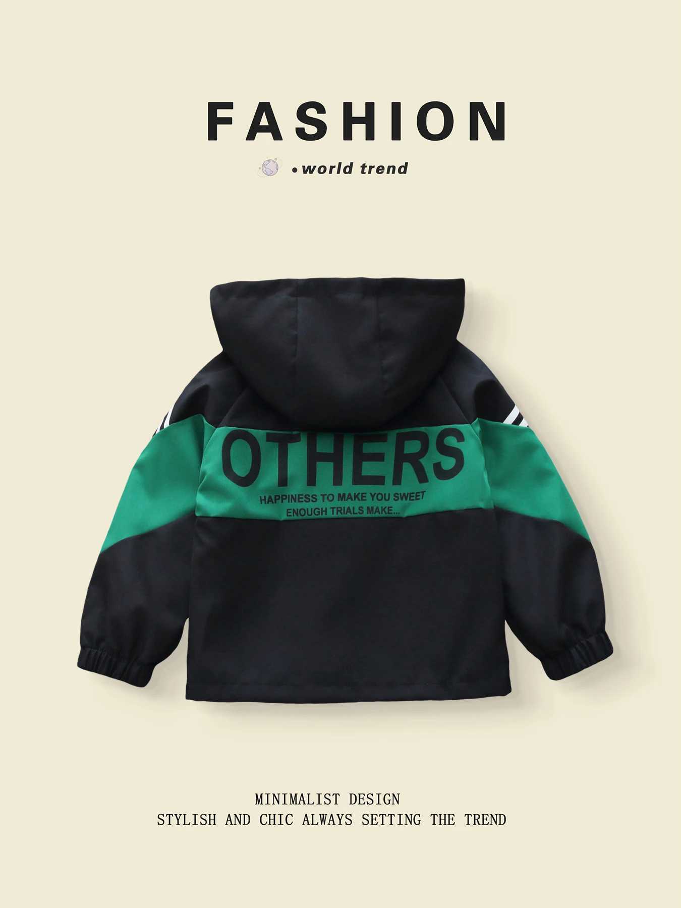 Color Blocked Jackets with Trendy Style for Boys Aged 3 10 in Spring Autumn Season C251013