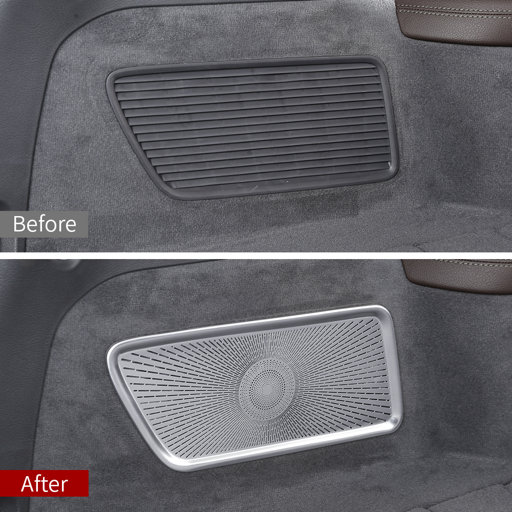 Car Stainless Steel Trunk Air Outlet Frame Trim Trunk Vent Net Decoration for Mercedes Benz GLS X167 GLS450 GLS580 GLS63 AMG 2020-2025 Interior Access