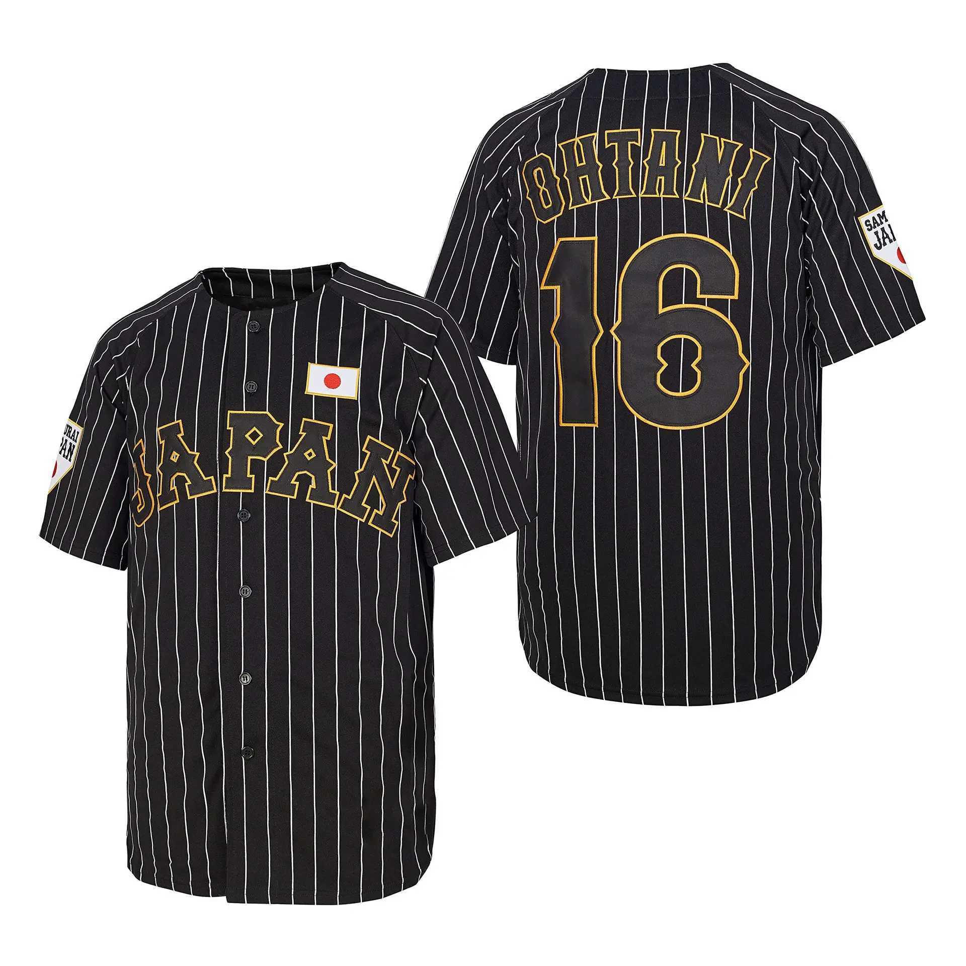 Japan 16 OHTANI Sewing broidery Cheap Highquality Outdoor Sportswear Hip Hop High Street Baseball Jersey Three Colors W251013