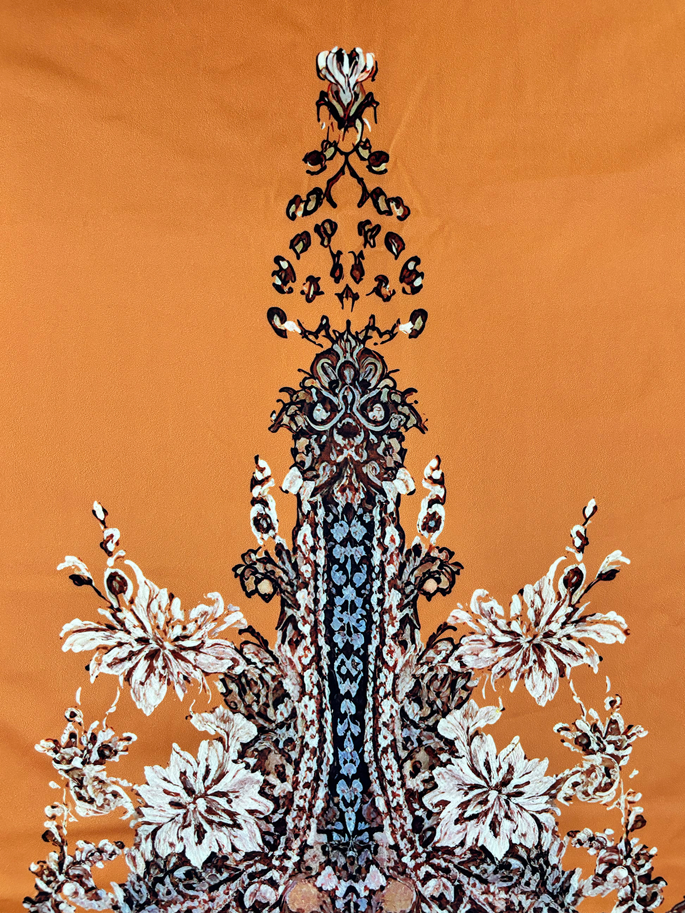 Women's Autumn New Retro Ethnic - Style All - Over Floral Printed Elegant Casual Plus - Size V - Neck Long - Sleeve T - Shirt-YL25428