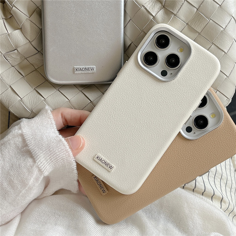 Caseative for iPhone 16 Pro Series casual Metal Leather Solid Color Case for iPhone,Elegant, Style and Eco-Friendly